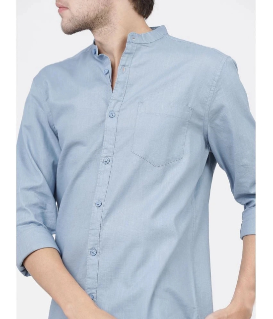 Ketch 100% Cotton Slim Fit Solids Full Sleeves Mens Casual Shirt - Blue ( Pack of 1 ) - None