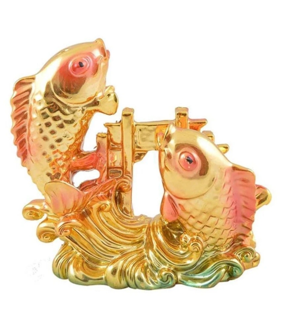 Golden Vastu Feng Shui Colorful Fish For Good Luck and Prosperity