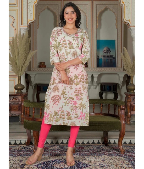 Vbuyz Cotton Printed Straight Womens Kurti - Pink ( Pack of 1 ) - None