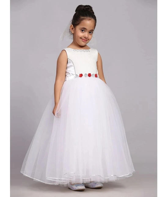 Toy Balloon Kids White Net Girls Gown ( Pack of 1 ) - None