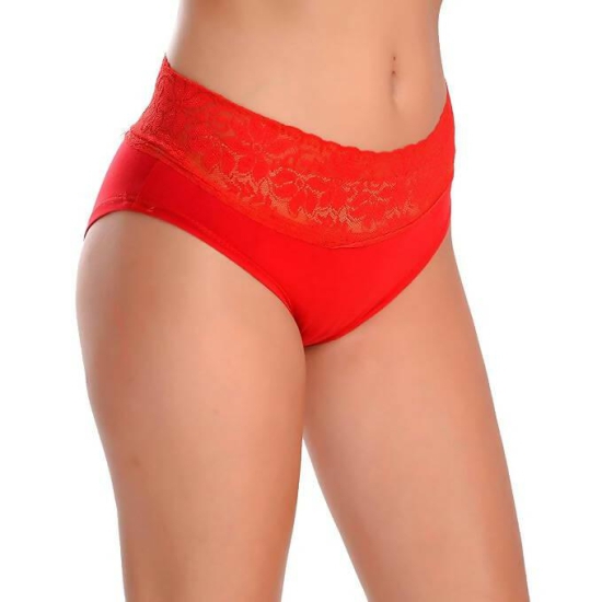 VAGMI Women's /Panty for Women Daily Use Lingerie for Women Red XXL - Pack of 1