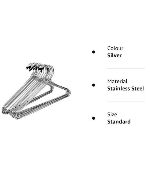 VARKAUS - Stainless Steel Standard Clothes Hangers ( Pack of 12 )