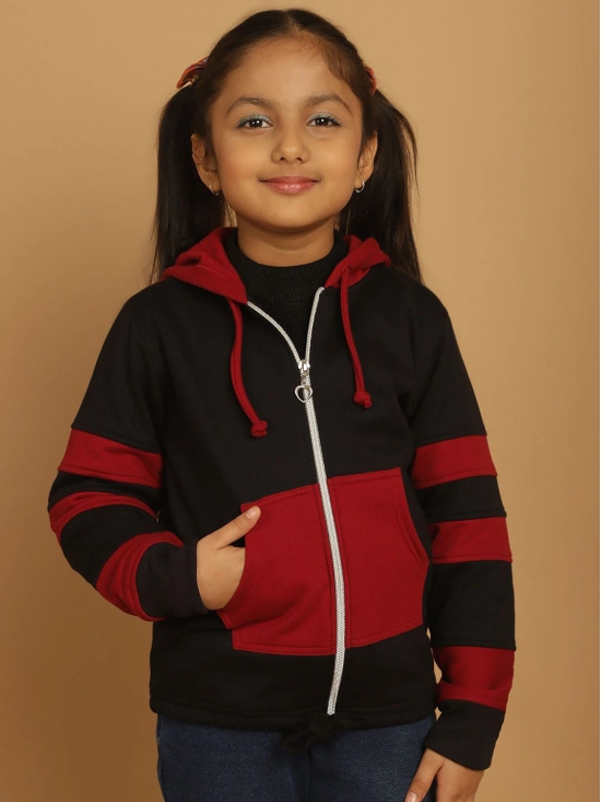 MINI & MING Girls Solid Hooded Sweatshirt