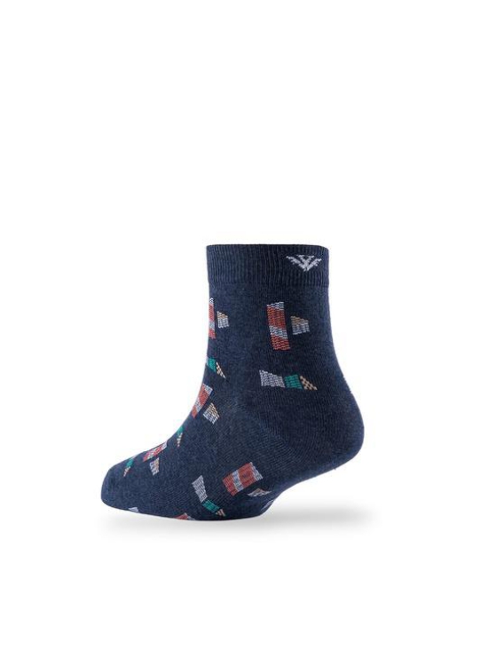 Pack Of 2 Patterned Cotton Ankle Length Socks