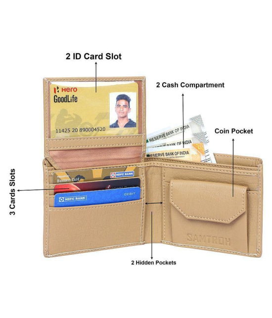 samtroh PU Beige Casual Regular Wallet