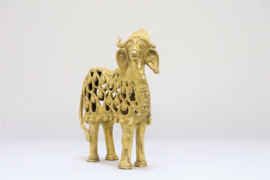 SARAS Aajeevika | Nandi Brass Idol | SHG Product | Uttar Pradesh | Devotional | Traditional | Auspicious