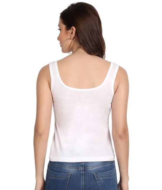 AIMLY Cotton Camisoles - White Single - None