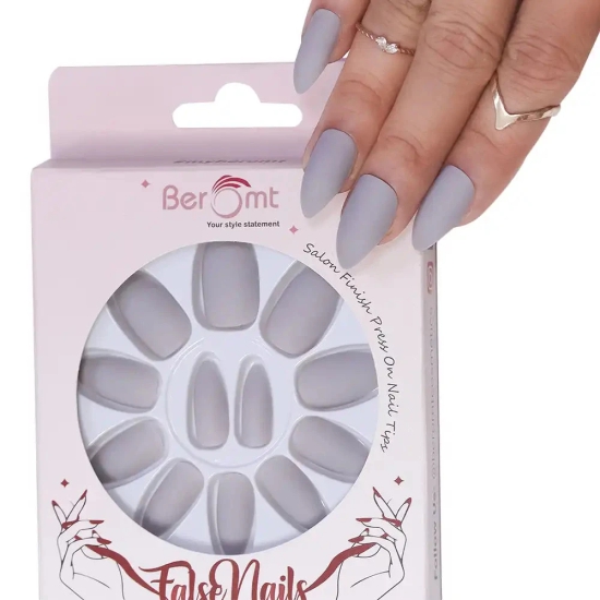 MATTE CLAWS NAILS (NAIL KIT INCLUDED)-Pink Red