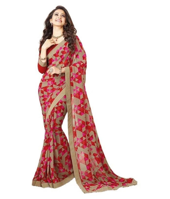 Gazal Fashions - Multicolor Chiffon Saree With Blouse Piece (Pack of 1)