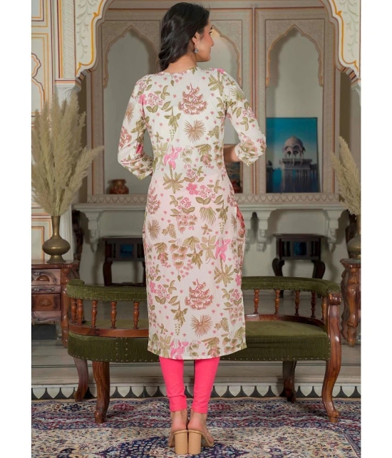 Vbuyz Cotton Printed Straight Womens Kurti - Pink ( Pack of 1 ) - None