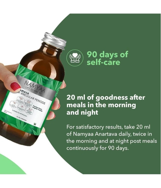 Namyaa Ayurvedic Formulation Anartava Syrup For Irregular Periods, 200 Ml Pack Of 1