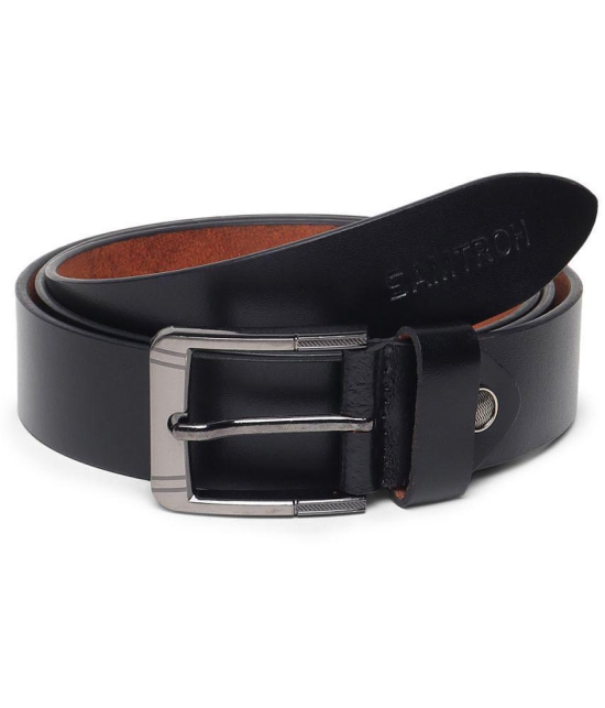 samtroh - Black Leather Men's Casual Belt ( Pack of 1 ) - None