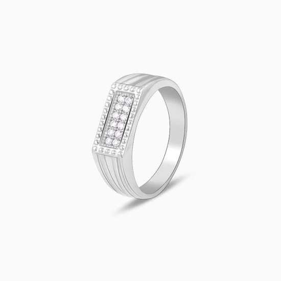 Silver Modern Simplicity Men's Ring