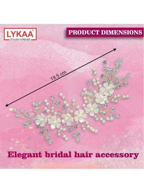 LYKAA White Womens Hair Pin ( Pack of 1 ) - White