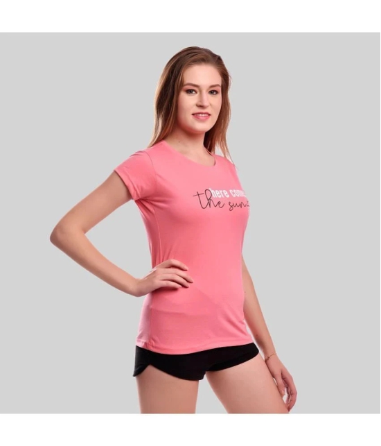 Elina Pink Cotton Tees - Single - None