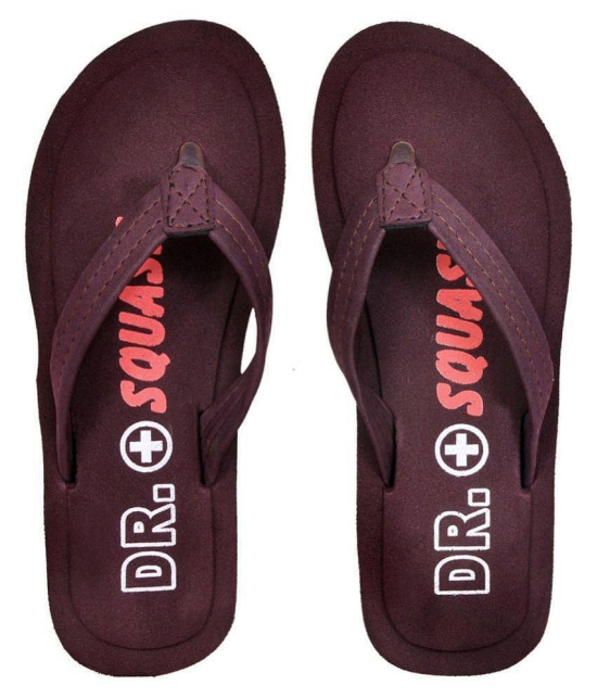 Squash - Maroon Women''s Thong Flip Flop - None