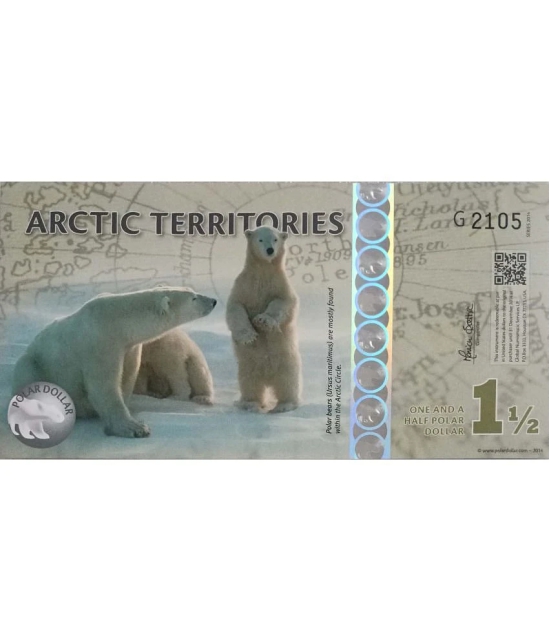 Hop n Shop - Arctic Territories 1½ Polar Dollar UNC 1 Paper currency & Bank notes