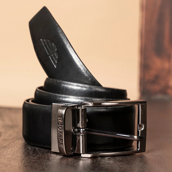 Red Tape TextuRed Reversible Leather Belt For Men | Classic And Durable