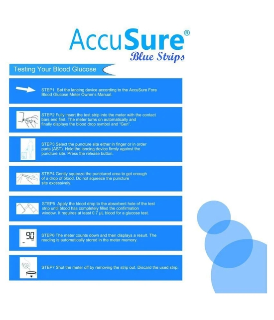 AccuSure Blood Glucose 25 Test Strips