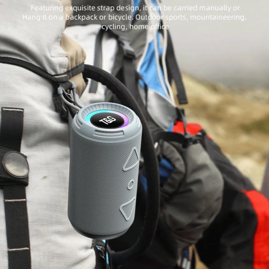 T&G TG656 RGB Light Portable Sound Column Bluetooth Speaker for Outdoor Sports-Camouflage