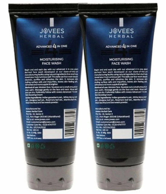 Jovees Herbal Mens Essential Advanced 4 in 1 Moisturizing Face Wash (Pack of 2)