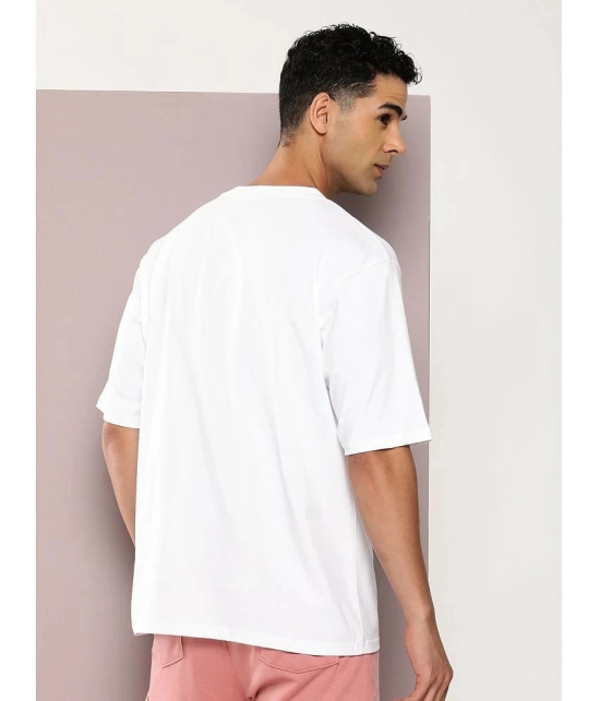 Dillinger Cotton Oversized Fit Printed Half Sleeves Mens T-Shirt - White ( Pack of 1 ) - None