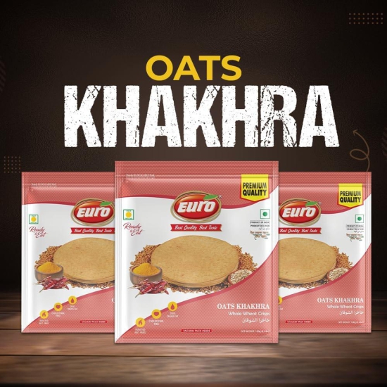 Euro Oats Khakhra 180Gm Pack of 4