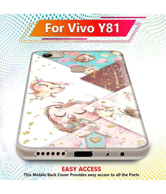 NBOX - Multicolor Silicon Printed Back Cover Compatible For Vivo Y81 ( Pack of 1 )