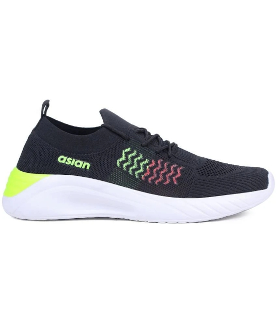 ASIAN HATTRICK-26 Black Mens Sports Running Shoes - None