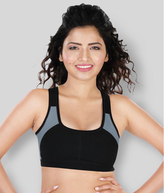 Dermawear Multi Color Poly Cotton Solid Sports Bra - L