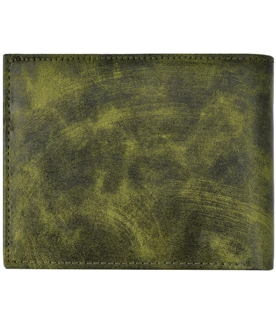 GEEO - Green Faux Leather Mens Two Fold Wallet ( Pack of 1 ) - Green