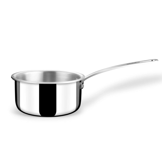 Stahl Triply Stainless Steel Artisan Saucepan (Size - 14cm/1.1ltr) by Mahavir Home Store