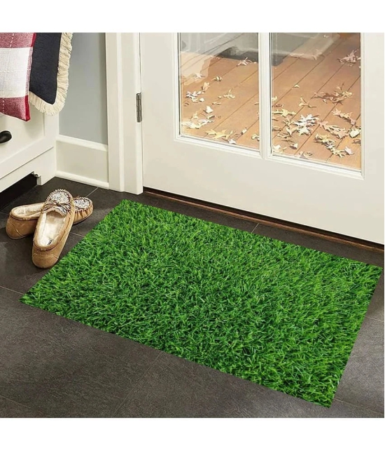 Revexo - Anti-skid Plastic Door Mat ( 40 X 60 cm ) Single - Green - Green