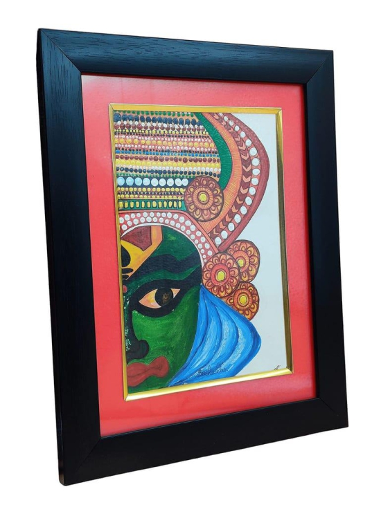INDRICO? Mandala Paintings Craft Dot Art Decor, Traditional Handmade Original Painting by Artist with Black Frame (Original Painting)