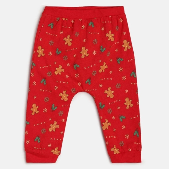 MINI KLUB - Red Cotton Baby Boy T-Shirt & Trouser ( Pack of 1 ) - None