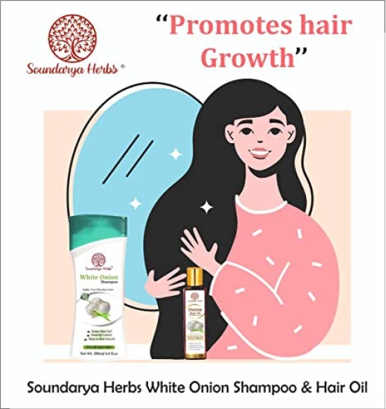 Soundarya Herbs White Onion Hair Conditioner, Onion Shampoo & White Onion Hair Oil -200ml each Set Of 1.