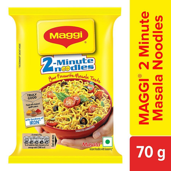 Maggi 2-Min Masala Instant Noodles, 70 G Pouch