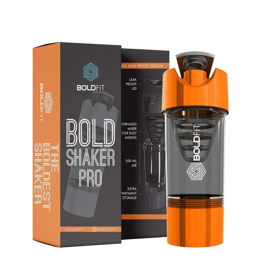 Boldfit Pro Cyclone Shaker 500ml-Orange