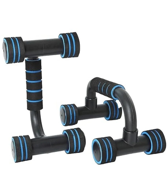 Push Up Bars Stand with Foam Grip Handle,Push-Up Bar Pair, Work Out Stand with Comfort Grip, Foam Dips Bar For Home Workout, Non-slip Strength Bars, Fitness handle Bars (Blue) Pack of 1 - Bl