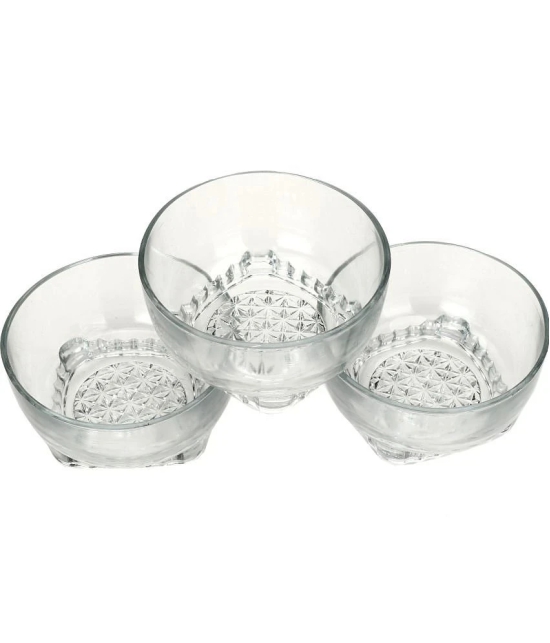 Somil - Serving And Designer Bowl Glass Cereal Bowl 200 mL ( Set of 1 ) - Transparent