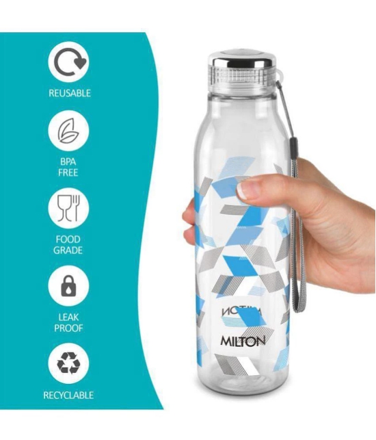 Milton Helix 1000 Pet Water Bottle, Set of 6, 1 Litre Each, Blue - Blue