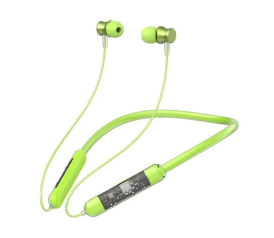 BT Transparent Stereo Battery Life 72 hrs Neckband Call Vibration Alart Bluetooth Headset (Pack of  2) Black And Green