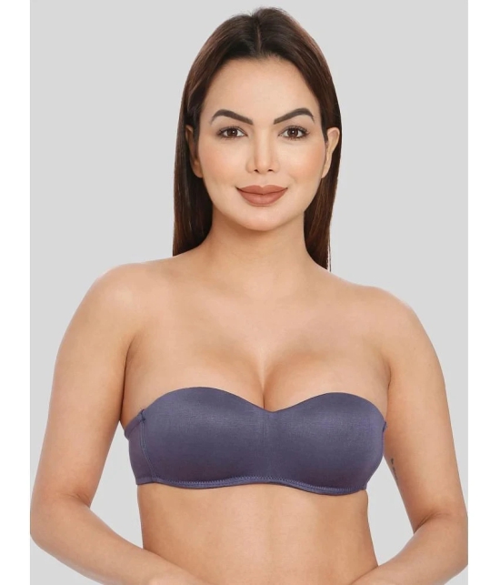 ILRASO Pack of 1 Polyester Lightly Padded Womens Balconette Bra ( Blue ) - None