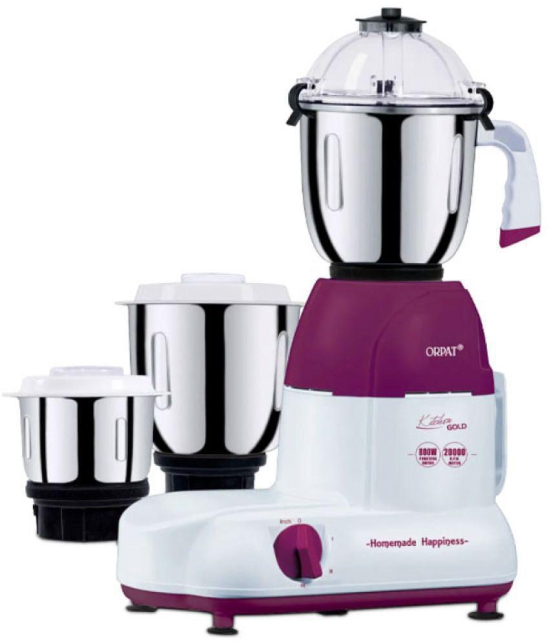 Orpat Orpat Mixer Grinder 800 Watt 3 Jar Juicer Mixer Grinder