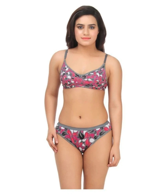 TCG Multi Color Cotton Bra & Panty Set - None