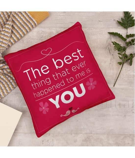 HOMETALES - Multicolor Polyester Gifting Printed Cushion