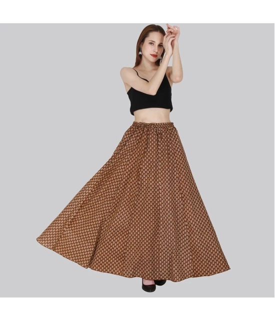 Sttoffa Brown Cotton Womens Flared Skirt ( Pack of 1 ) - None