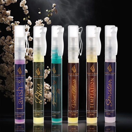 10 ML Combo Pack of 6 - Lavish | Bliss | Mystic Mint | Velvet Musk | Temptation | Sensation