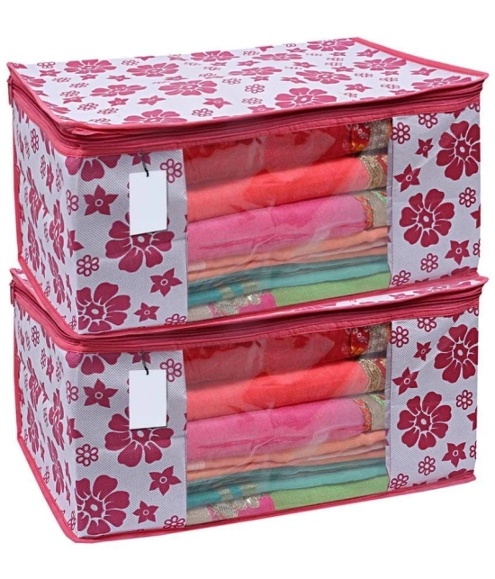 SH NASIMA - Home Storage Cloth Bags, Saree, Suits, Blouse, Blanket Organiser for Underbed, Almirah (Pack of 2)