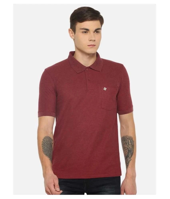 Dollar Cotton Blend Maroon Solids T-Shirt - None